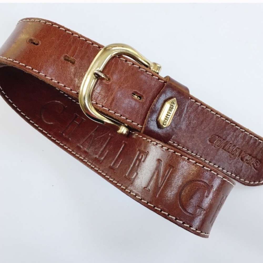 CHALLENGER Brown Leather Belt